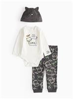 Unisex Halloween That's Not My Kitten 3 Piece Set 18-24 months