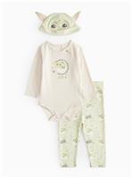 Star Wars Yoda Printed Bodysuit Set 6-9 months