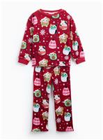 Squishmallows Christmas Printed Slinky Fleece Pyjamas 6-7 years