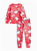 Red Hello Kitty Print Slinky Fleece Pyjamas 9-10 years