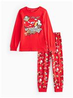 Red Cars Lightning McQueen Printed Pyjamas 5-6 years