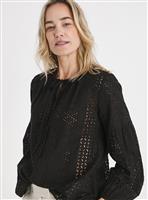 JD WILLIAMS Long Sleeve Broderie Blouse 32