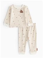 Gruffalo Character Print Beige Striped Pyjamas 9-12 months