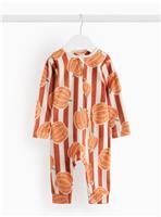 Halloween Pumpkin Print Fleece Zip Sleepsuit 18-24 months