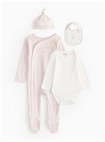 Pink Hello Little Love 4 Piece Baby Starter Set Newborn