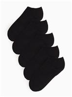 Black Trainer Socks 5 Pack 9-12