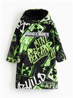 Minecraft Print Fleece Hooded Blanket 7-8 years