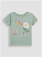 JOJO MAMAN B&Eacute;B&Eacute; Fairy Applique Daisy Pocket T-Shirt 6-12 months