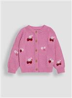 JOJO MAMAN BÉBÉ Strawberry Embroidered Cardigan 18-24 months