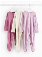 Tonal Pink Sleepsuits 3 Pack 18-24 months