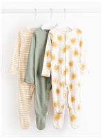 Printed Sleepsuit 3 Pack Newborn