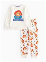 Paddington Bear Printed White Ribbed Pyjamas 1-2 years