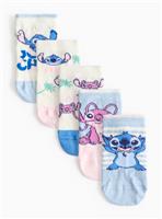 Lilo & Stitch Printed Ankle Socks 5 Pack 9-12