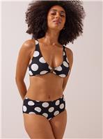 Ring Detail Polka Dot Printed Bikini Top 14