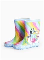 Bluey Rainbow Unicorn Printed Wellies 7 Infant