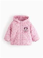 Disney Minnie Mouse Character Pink Puffer Jacket 1-2 years