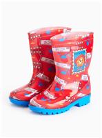 Paddington Character Print Red Wellies 8 Infant