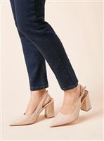 DOROTHY PERKINS Wide Fit Ellens Pointed Block Heel Slingback Court shoes 5