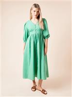 DOROTHY PERKINS Button Front 3/4 Sleeve Poplin Shirt Dress 10