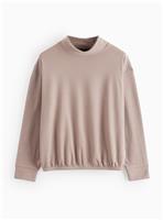 REAKTIV Taupe Luxe Lounge High Neck Soft Touch Top XXL