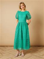 OASIS Lace Puff Sleeve Midaxi Dress 8