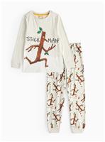 Stick Man Character Print Grey Marl Pyjamas 1-2 years