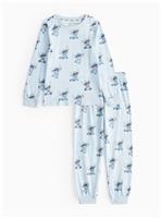Blue Disney Stitch Printed Pyjamas 7-8 years