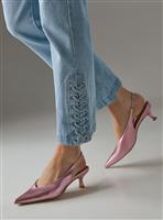 WAREHOUSE Faith For Warehouse: Devorah Kitten Heel Vamp Slingback Court Shoe 8