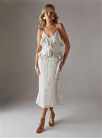 WAREHOUSE Ruffle Detail Bias Satin Dress 6