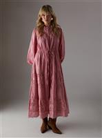 WAREHOUSE Broderie Drawstring Waist Midi Dress 8