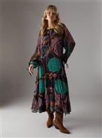 WAREHOUSE Chiffon Drawstring Detail Midaxi Smock Dress 14
