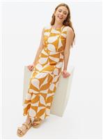 Tu X Scion Golden Print Tiered Midaxi Summer Dress 18