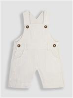 JOJO MAMAN B&Eacute;B&Eacute; Seersucker Stripe Dungarees 6-12 months