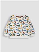 JOJO MAMAN B&Eacute;B&Eacute; Papercut Dino Print Sweatshirt 6-7 Years