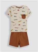 JOJO MAMAN BÉBÉ 2-Piece Bug Print T-Shirt & Short Set 3-6 months