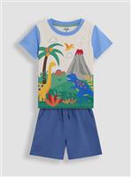 JOJO MAMAN B&Eacute;B&Eacute; 2-Piece Dino Scene T-Shirt & Short Set 5-6 Years