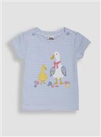 JOJO MAMAN B&Eacute;B&Eacute; Duck Applique T-Shirt 6-12 months