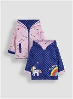 JOJO MAMAN BÉBÉ Unicorn Applique Reversible Hoodie 12-18 months