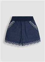JOJO MAMAN B&Eacute;B&Eacute; Broderie Scallop Pockets Shorts 2-3 Years