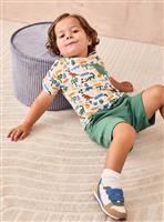 JOJO MAMAN B&Eacute;B&Eacute; 2-Piece Dino Print T-Shirt & Short Set Up To 3 mths