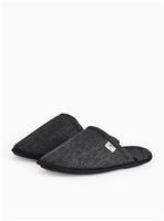 totes Navy Herringbone Mule Slippers M