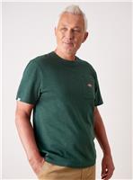 UNION WORKS Dark Green Logo Pocket T-Shirt XL