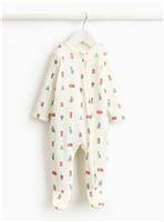 Unisex Paddington Zip Up Sleepsuit 9-12 months