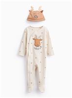 That's Not My Reindeer...Printed Sleepsuit & Hat Set 18-24 months
