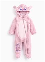 Disney Angel Pink Fluffy Fleece Hooded Sleepsuit 9-12 months