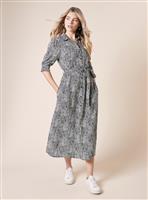 DOROTHY PERKINS Mono Print Midi Shirt Dress 12
