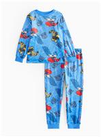Blue Transformers Printed Slinky Fleece Pyjamas 5-6 years