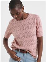 JD WILLIAMS Crochet Short Sleeve Jumper 20-22