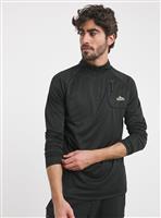 SNOWDONIA Light Weight 1/4 Zip Neck Base Layer - Black 4XL
