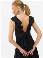 Black Ruffle Midi Dress 22